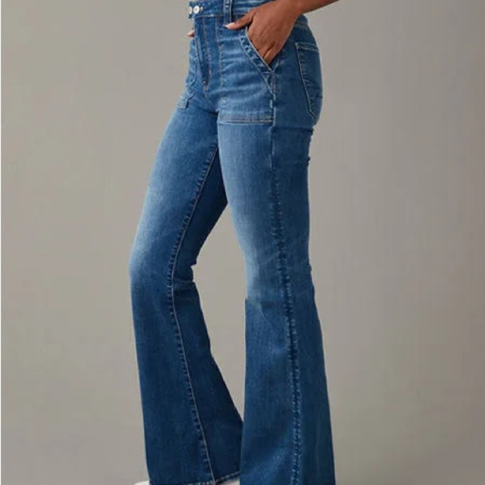American Eagle high rise next level stretch flare jeggings